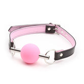 Metal Bar Silicone Ball Gag Bondage Gags and Bits